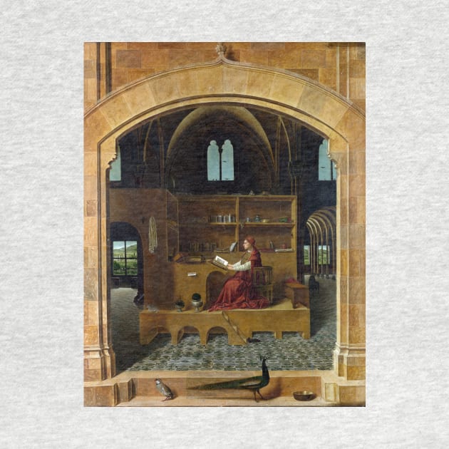 St Jerome in His Study by Antonello da Messina by Classic Art Stall